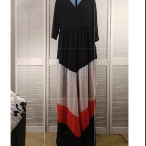 4/$10 Color Block Maxi Dress